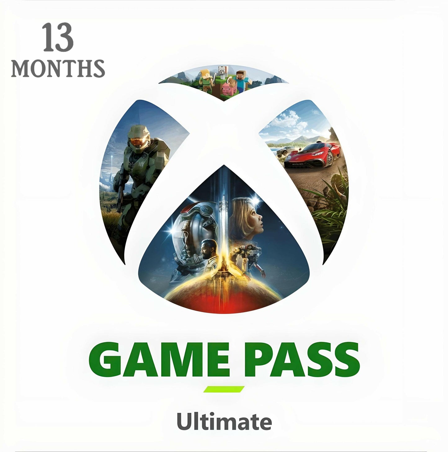 Xbox Game Pass Ultimate 12 mēneši + 1 mēnesis bez maksas